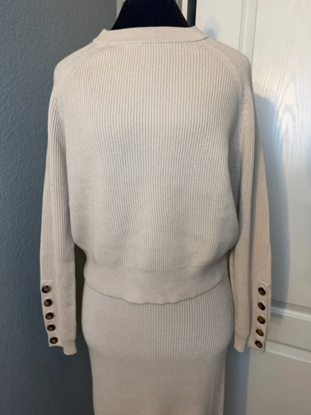 Sezane Sami Jumper and Naelle Skirt Set Natural Beige Size Large - Picture 6 of 16